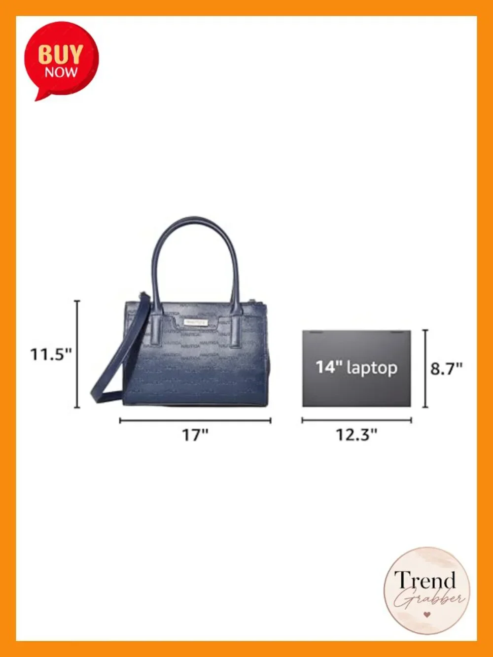 Vegan Leather Satchel with Removable Crossbody Strap
